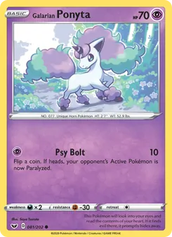 Galarian Ponyta (Sword & Shield 81)