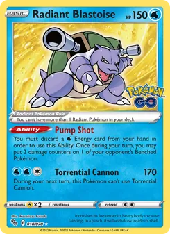 Radiant Blastoise (Pokémon GO 18)