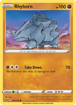 Rhyhorn (Lost Origin 89)
