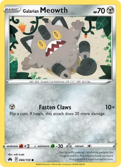 Galarian Meowth (Crown Zenith 84)