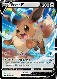 Eevee V (Crown Zenith 108)