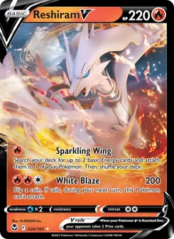 Reshiram V (Silver Tempest 24)