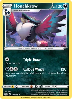Honchkrow (Silver Tempest 107)