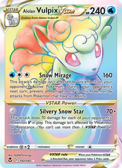 Alolan Vulpix VSTAR (Silver Tempest 197)