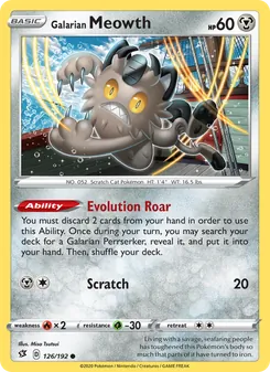 Galarian Meowth (Rebel Clash 126)