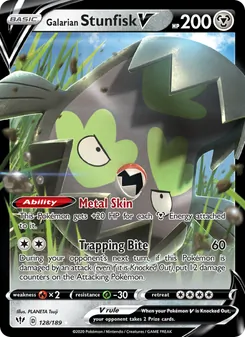 Galarian Stunfisk V (Darkness Ablaze 128)
