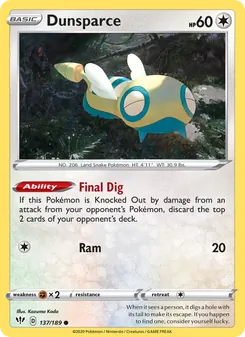 Dunsparce (Darkness Ablaze 137)