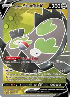 Galarian Stunfisk V (Darkness Ablaze 184)
