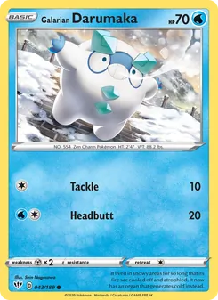 Galarian Darumaka (Darkness Ablaze 43)
