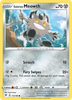 Galarian Meowth (Vivid Voltage 112)