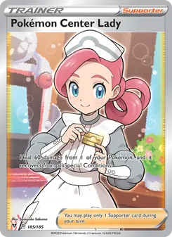 Pokémon Center Lady (Vivid Voltage 185)