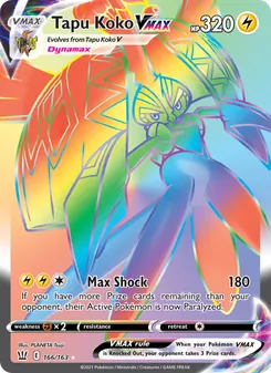 Tapu Koko VMAX (Battle Styles 166)