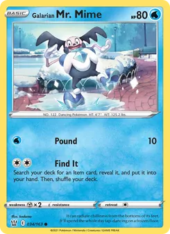 Galarian Mr. Mime (Battle Styles 34)