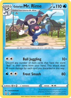 Galarian Mr. Rime (Battle Styles 35)