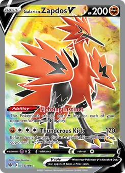 Galarian Zapdos V (Chilling Reign 173)