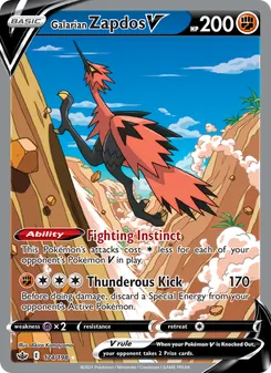 Galarian Zapdos V (Chilling Reign 174)