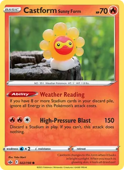 Castform Sunny Form (Chilling Reign 22)