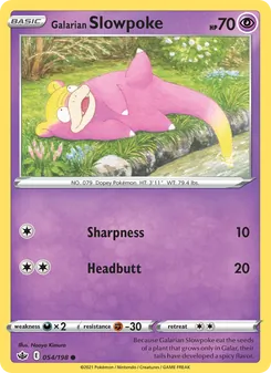 Galarian Slowpoke (Chilling Reign 54)