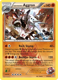 Team Magma's Aggron (Double Crisis 14)