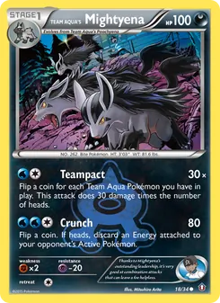 Team Aqua's Mightyena (Double Crisis 18)