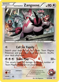 Team Magma's Zangoose (Double Crisis 22)