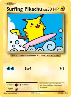 Surfing Pikachu (Evolutions 111)